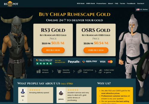 Buy RuneScape Gold with RsGoldPot