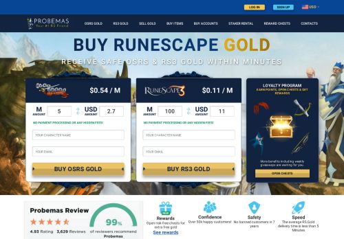 Buy RuneScape Gold with Probemas