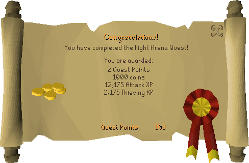 OSRS fight arena rewards