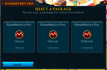 RuneScape membership packages